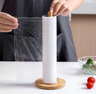 Freestanding Wooden Paper Towel Holder  Vertical Roll Tissue Rack For Kitchen