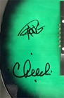 Cheech   Chong Signed Autographed Pickguard Huntington Green Guitar W719178