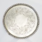 Antique Ornate Sterling Silver Round Portuguese Condiment Dish Prata 833