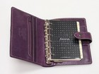 Filofax Purple Leather Malden Pocket Organizer  025849