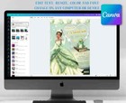 Princess Party Birthday Invitation Pamper Digital Canva Template Printable Edita
