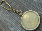 Solid Brass Sundial Key Chain   Antique Finish Sundial Key Chain     Brass Pocket 