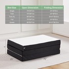 Tri-fold Folding Mattress 4 Inch Memory Foam Mattress Topper With Washable Cover