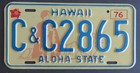 Hawaii Bicentennial City   County - Honolulu   Oahu License Plate 1976