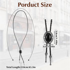 Bolo Tie For Men Western Cowboy Handmade Round Bola Tie Fashion Silver