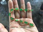Chinese Hand Carved Natural Green Jade Malaiyu Bracelet