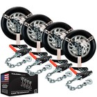 Lasso Car Tie Down - Chain Anchor - 2 x96  4 Pack - Silver Series - 3300 Lbs Swl