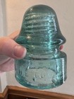 Vintage Glass Rail Road  Insulator- Aqua Blue Lot 6