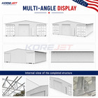 40x36ft Shipping Container Roof Kit W  Roller Door Steel Shelter No Containers