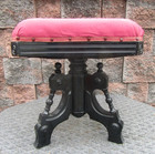 Antique Victorian Signed Bentley Ebonized Adjustable Piano Orgain Vanity Stool
