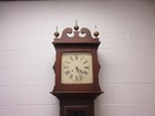 Ithaca Grandfather Clock  8 Day  Time   Strike  Swan Pediment Top  Circa 1910