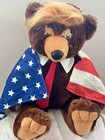 Trumpy Bear 22    Donald Trump Teddy Bear Plush W american Flag Cape In Back Pouch