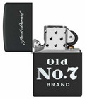 Zippo Windproof Jack Daniel s Old No  7 Lighter  Black Matte  49823  New In Box