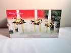 Godinger Holiday Collection Set Of 3  present Box  Taper Candle Holders Nib Vtg