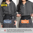 Money Belt - Passport Holder Secure Hidden Travel Wallet With Rfid Blocking  Und