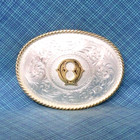 O Belt Buckle Initial O Monogram Western Scroll Vtg Montana Silversmiths  qrt935