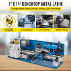 Vevor 7  X 14  Mini Metal Lathe W lamp 550w Precision Variable Speed 2250 Rpm 