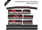 Fits Mercruiser Complete Red Alpha One Gen 1 Gray Rams Sticker Set 37-13682a90