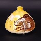 Vtg Signed Sascha Brastoff Pottery Yellow Ashtray Chimney Bighorn Sheep Mcm