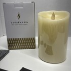Luminara Candle Real Flame Effect Unscented Flameless Ivory Remote New 5 5    Tall