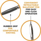 Bic Atlantis Original Retractable Ball Pen  Medium Point  1 0 Mm   Black 4-count