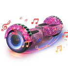Commugo Kids Hoverboard Light-up Wheel Black Dash Beginner-friendly  6yr  Ul2272