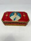 Vintage Queen Elizabeth Ii Souvenir Candy Tin Coronation 1953 W  Royal Cypher Er
