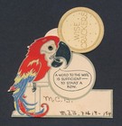 C1899 Gibson Place Card Wise Crackers Parrot Mechanical Joke Table Decoration