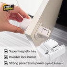 12 Pack Magnetic Cabinet Locks Baby Proofing - Child Safety Cabinet Latch Locks