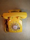 Vintage Yellow Western Electric Bell System Rotary Desk Phone 500 C d 2-74