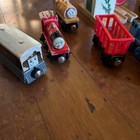 Lot Of 11 Thomas   Friends Wooden Trains Plus Closed Mine Bridge Station Brio