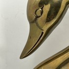 Vintage Brass Swan Bookends Hollywood Regency Book Ends Brass Animal Art Deco