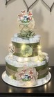 2 Tier Woodland Diaper Cake Baby Shower Table Centerpieces With Led Light