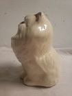 Vintage White Ceramic Blue Eye Sitting Persian Cat Statue 7 5    Fluffy Kitty 
