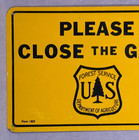 1960s Us Forest Service Tin Gate Sign Usda Agriculture Land Farm-ranch Ex Color 