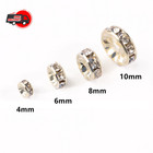 50 Pc Crystal Spacer Beads 4   10mm Rhinestone Rondelle Beads Diy Jewelry Making