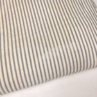 Vintage Feather Down Bed Pillow 24x15 Blue White Stripe Stains