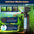 Aquarium Filter With Uv  450gph For 40-150 Gallon Tanks  Submersible With Timer