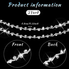 2 Yards Crystal Applique Strips Rhinestone Chain Trim String For Crafts Clothes