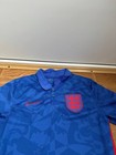 Nike England National Team Soccer Jersey Dri-fit Blue Red Size S Cd0696-430