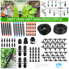 226ft Drip Irrigation System Garden Plant Self Watering Hose Micro Sprinkler Kit