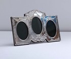 Sterling Picture Frame Triple Window 925 Silver Excellent 