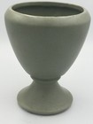 Vintage Mccoy Pottery Floraline Pedestal Planter   433 Matte Avocado Green Vase