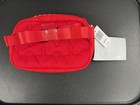 New Disney Parks Minnie Mouse Red Bow Quilted Fanny Pack Mini Bag With Belt Nwt
