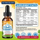 Vitamin D3 K2 Drops For Kids Liquid Vitamin D3 Supplement With Calcium  Omega 3 