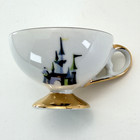 Vtg 1960 s Disneyland Tinker Bell Blue Castle Demitasse Tea Cup Saucer Set Japan