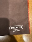 Coach Dust Bag Brown Red Drawstring Purse Storage Cover 15 5   x12 75  