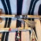 Vtg Native American Indian Rattles Parfleche Hide Beaded Indian Ceremonial
