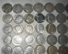 Lot Of 100 Vintage  Dime Dimes Silver Coins 90 