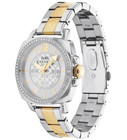 Coach Boyfriend 14503143 Silver White Dial Two Tone Bracelet 34mm Womens Watch
